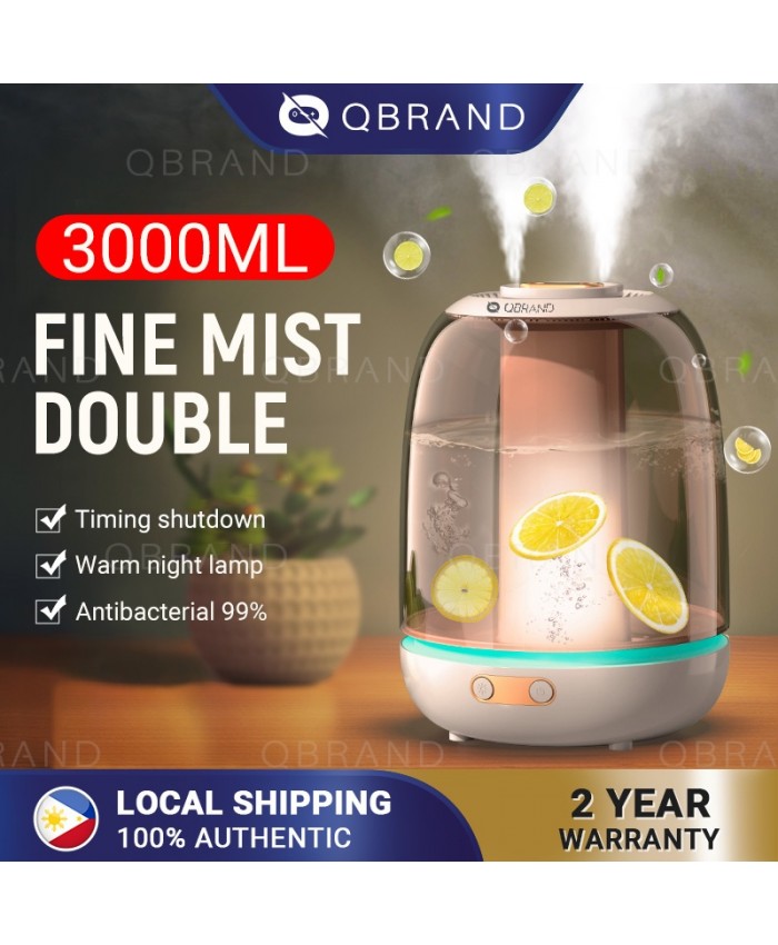 Qbrand 3.0L Antibacterial Humidifier Aroma Diffuser Ultrasonic Air Humidifier Home Appliances