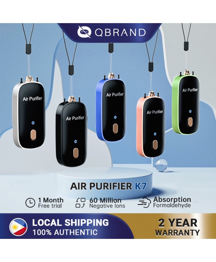 Qbrand K7 Mini Air Purifier Portable Personal Ionizer Necklace Wearable Air Purify